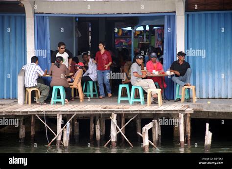 Pier Scene Belakang Padang Riau Islands Indonesia Stock Photo Alamy