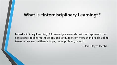 Multidisciplinary Interdisciplinary Transdisciplinary Curriculum Design