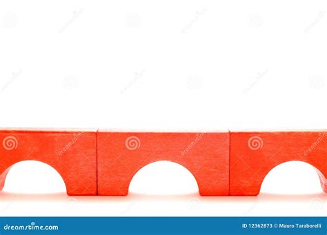 Bridge Made Of Wooden Blocks Stock Image Image Of Close Still 12362873