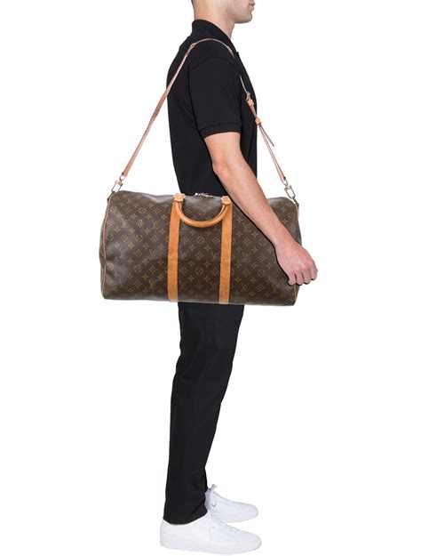 Louis Vuitton Monogram Keepall Bandoulière 50 Brown Weekenders Bags