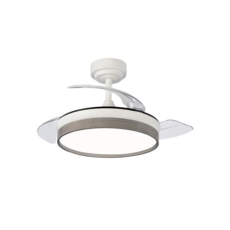 Panam Mini Led Ceiling Fan Retractable Blades W Lm Cct Dim Ash