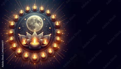 India Sharad Purnima Full Moon Night Background Illustration Of The