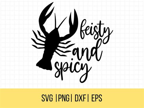 Crawfish Svg Feisty And Spicy Svg Crawfish Boil Svg Summer Etsy