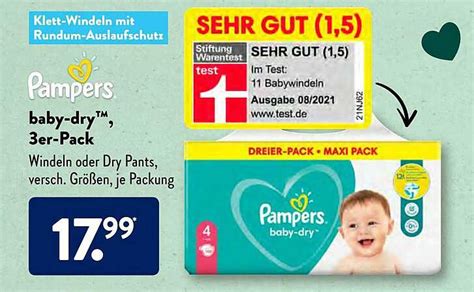 Pampers Baby dry 3er pack Angebot bei ALDI SÜD 1Prospekte de