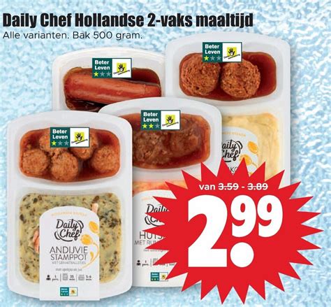 Daily Chef Hollandse 2 Vaks Maaltijd Bak 500 Gram Aanbieding Bij Dirk