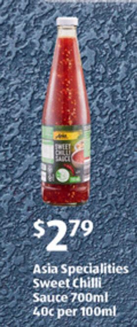 Asia Specialities Sweet Chilli Sauce 700ml 40c Per 100ml Offer At Aldi