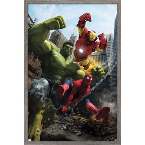 Trends International Marvel Comics Hulk Marvel Adventures Iron Man Special Edition 1 Framed