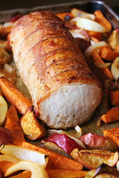 Pork Roast with Sweet Potatoes, Apples and Onions | GlutenFreeFix