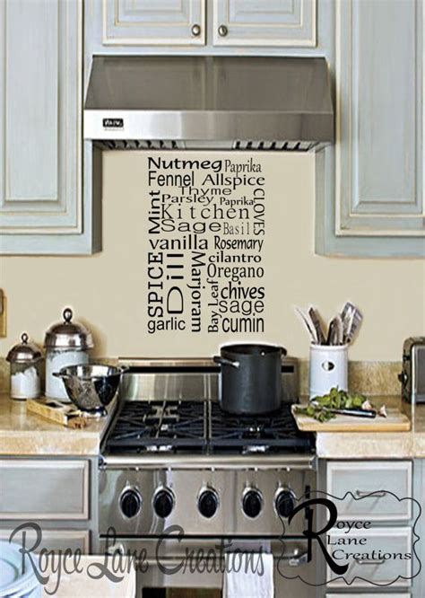 Kitchen Wall Decal Kitchen Spice Vinyl Wall Decal Kitchen Decal