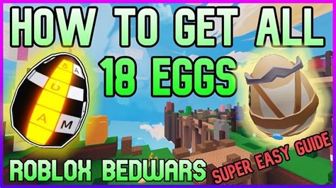 🥚how To Get All 18 Eggs Bedwars Egg Hunt🐰 Youtube