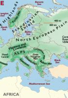 europe-landforms-map - Map Pictures