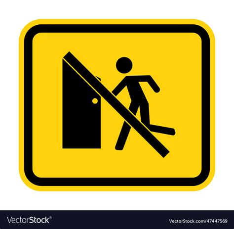 No exit sign on white background Royalty Free Vector Image