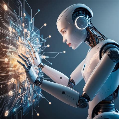 ai generated robot cyborg royalty  stock illustration
