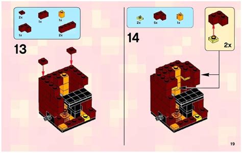 LEGO Instructions For Set 21106 Micro World The Nether Minecraft