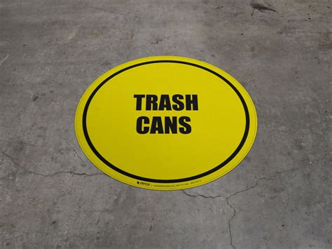 Trash Cans Floor Sign