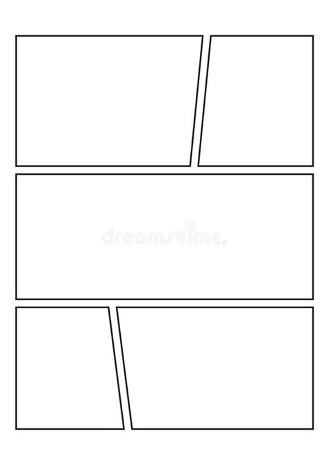 Comics Blank Layout Template Background Stock Vector Illustration Of