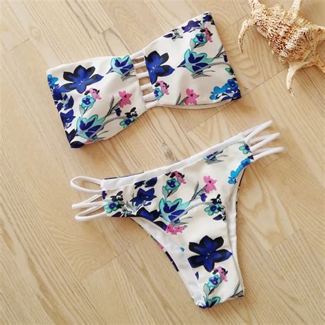 Hot Sexy Bikinis Women Print Floral Bikini Women Swims Tankini Bathing