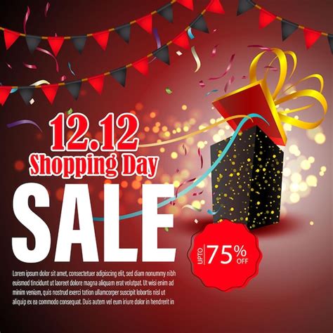 Premium Vector 1212 Shopping Day Sale Banner