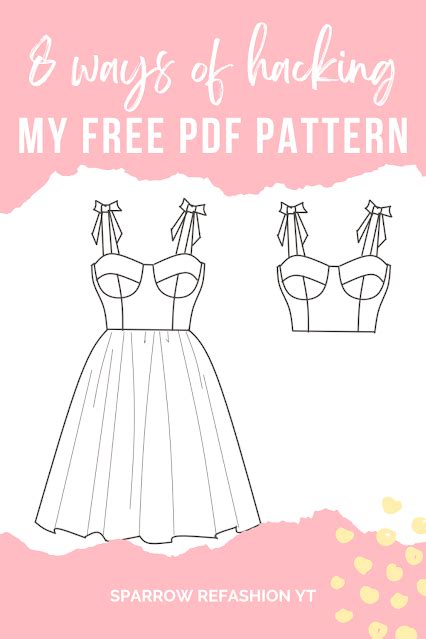 Create Your Own Bustier Pattern Download Free Pdf Pattern In 6 Sizes