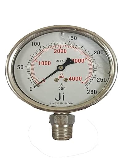 Economical Pressure Gauge Glycerin Filled Dial Size 4 100 Mm