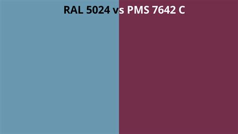 Ral 5024 Vs Pms 7642 C Ral Colour Chart Uk