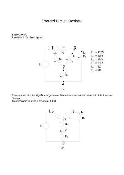 PDF Esercizi Circuiti Resistivi Dee Poliba Itdee Poliba It