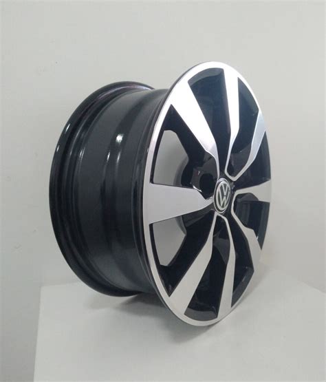 Rodas Aro Vw Voyage G Brw X Preta Diamant Em Promo O