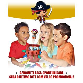 Kit Brinquedos Infantis Pula Pirata Original Grande Jogos Interativos