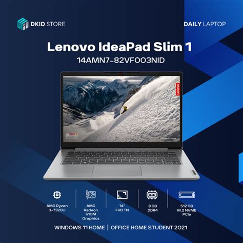 Jual Lenovo Ideapad Slim 1 14amn7 82vf003nid Amd Ryzen 3 7320u8gb