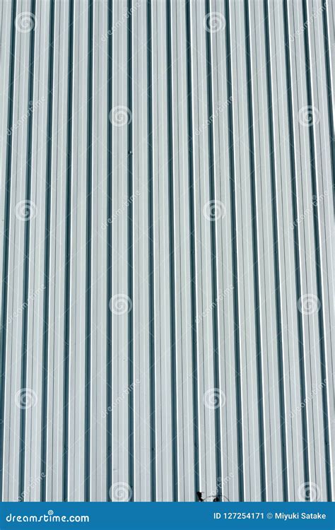 Stripped Blue Metal Wall Stock Image Image Of Pattern 127254171