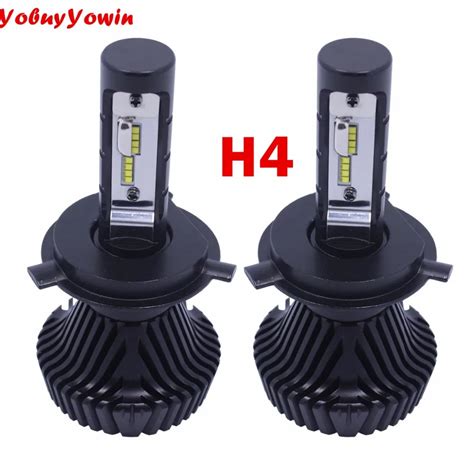 2xh4 80w 6500k White Super Bright Led S6 Car Headlight Lamp Bulbs Hilo Beam Kit With 9000 Lumen