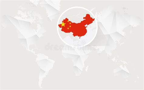 China On World Globe With Flag And Regional Map Of China Stock Vector