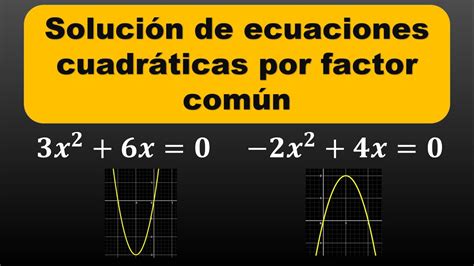 Soluci N De Ecuaciones Cuadr Ticas Parte Utilizando El Factor N