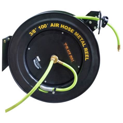 Black Bull Foot Retractable Air Hose Reel With Auto Rewind