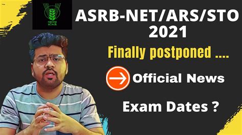 Finally Asrb Net Ars Sto Examination Postpone Important Notice I