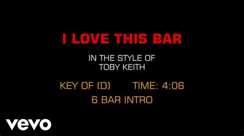 Toby Keith I Love This Bar Karaoke Youtube