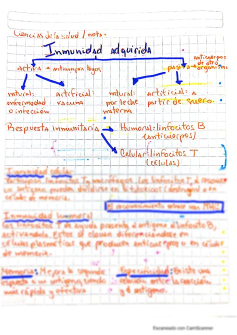 Solution Resumen Inmunidad Adquirida Studypool