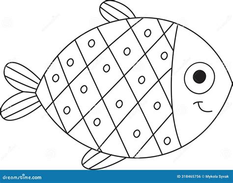 Fish Outline Drawing Vector Illustration CartoonDealer 129514078