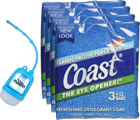 Coast Deodorant Soap Bars 8 Pack Classic Pacific Force Scent 32 Oz Pack Of 2