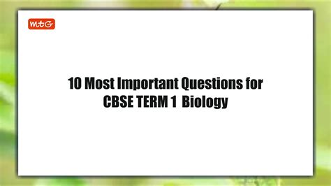 Most Important Questions Of Biology Class Cbse Class Board