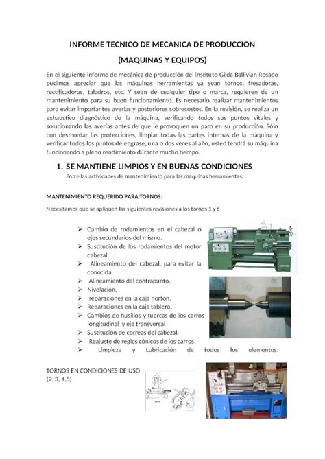 Docx Informe Tecnico De Mecanica De Produccion Docx Dokumen Tips