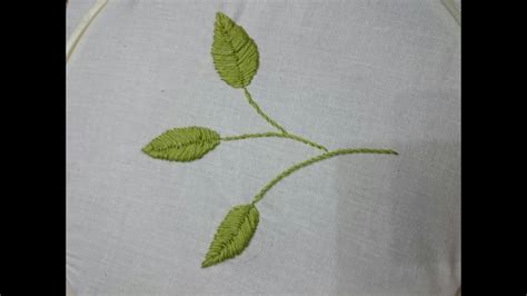 How To DIY Hand Embroidered Leaves Tutorial For Hand Embroidered