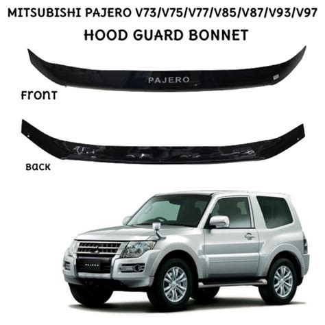 OC ABS Bonnet Hood Guard Deflector Cover For Mitsubishi Pajero V73 V75