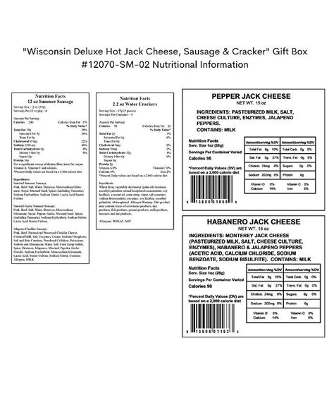 Wisconsin Cheese Company Wisconsin Deluxe Hot Jack Cheese Sausage And Cracker T Box