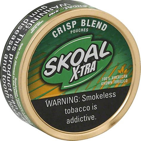 Skoal X Tra Smokeless Tobacco Pouches Crisp Blend Tobacco Superlo