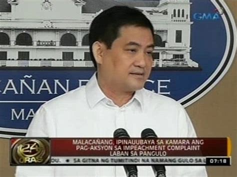 24 Oras Malacañang ipinauubaya sa Kamara ang pag aksyon sa