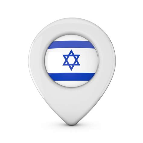 Premium Photo Israel Flag Location Marker Icon 3d Rendering