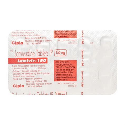 Lamivudine 150 Mg Tablets LAMIVIR Treatment Anti Hiv At Rs 120