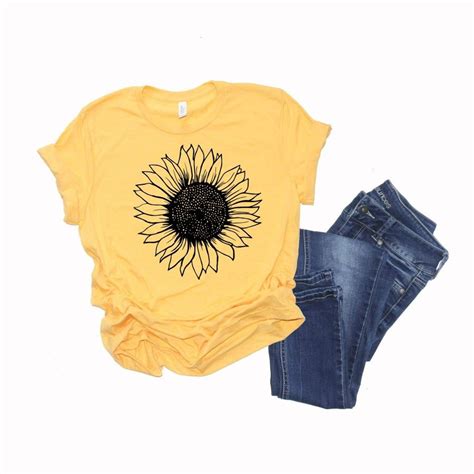 Sunflower Shirt Graphic Shirts Graphic Shirts Women Spring Shirts