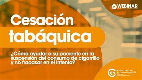 Webinar cesación tabáquica YouTube